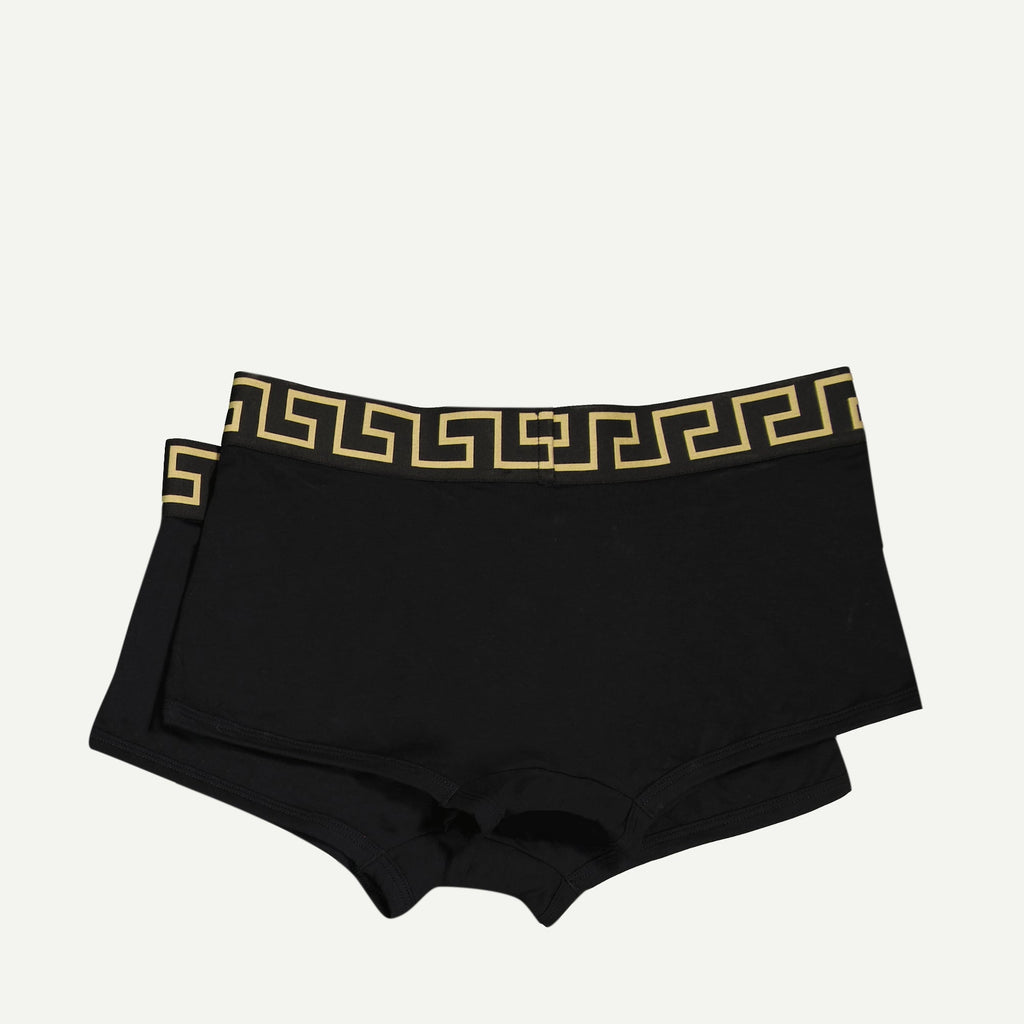 black boxers, cotton elastane blend, winter essentials, Versace boxers, men's fashion underwear