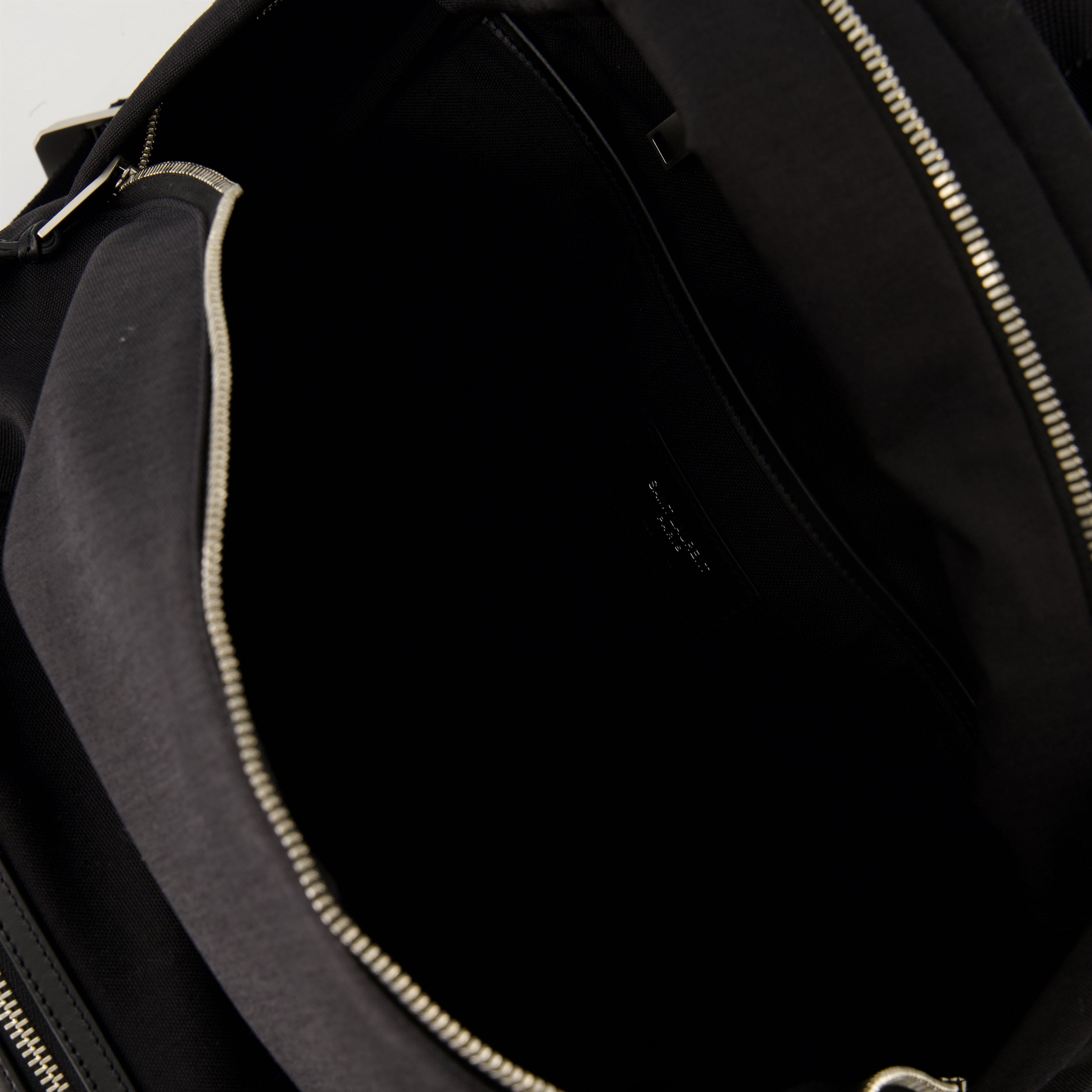 City Backpack, Saint Laurent, nylon backpack, leather details, men's accessories