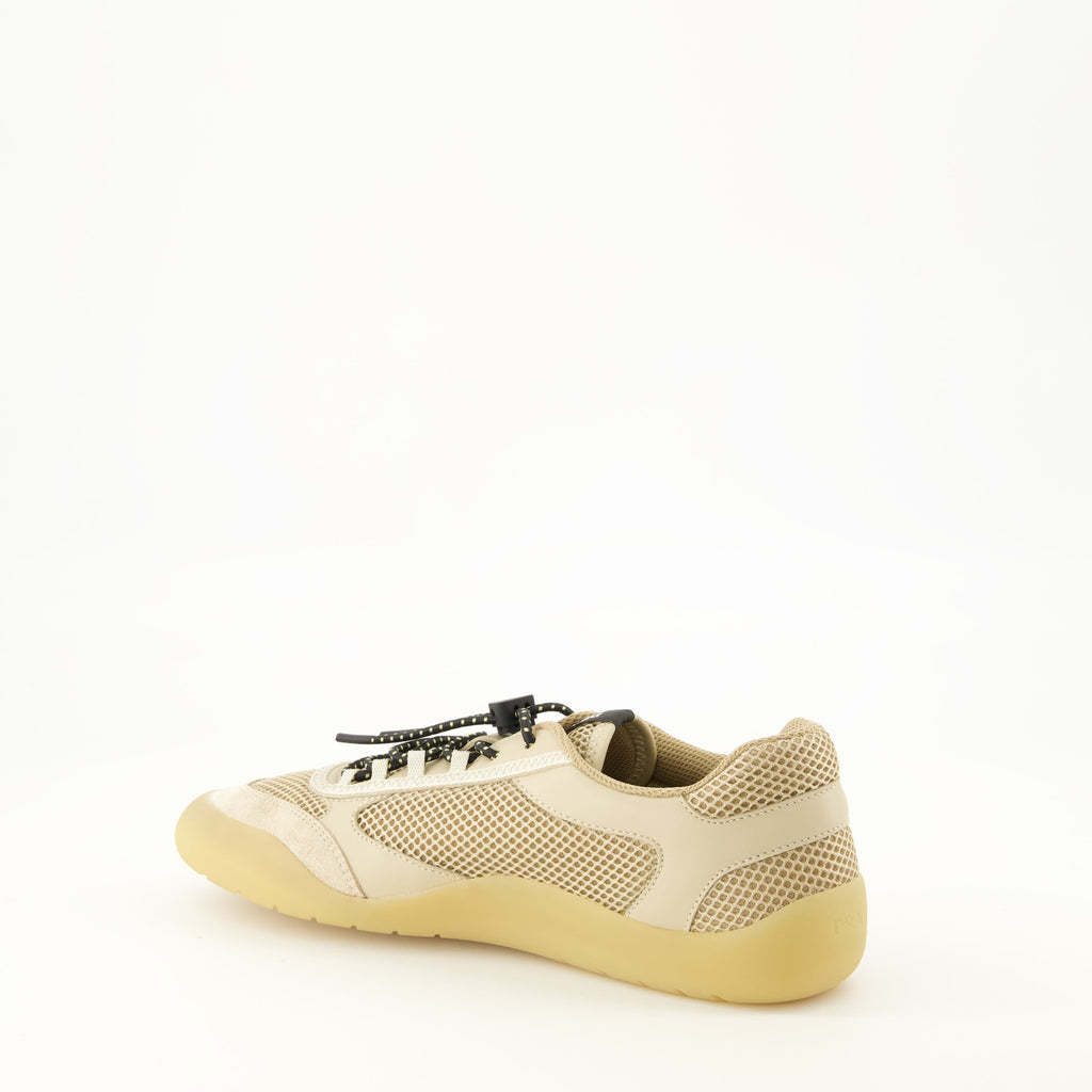 Sneakers beige in mesh