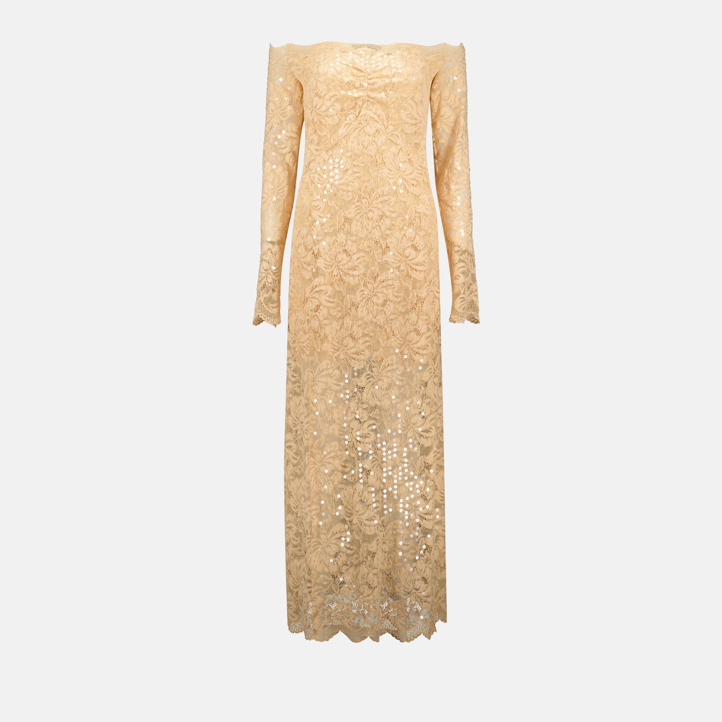 lace dress, maxi dress, Rabanne collection, fall-winter fashion, elegant dresses