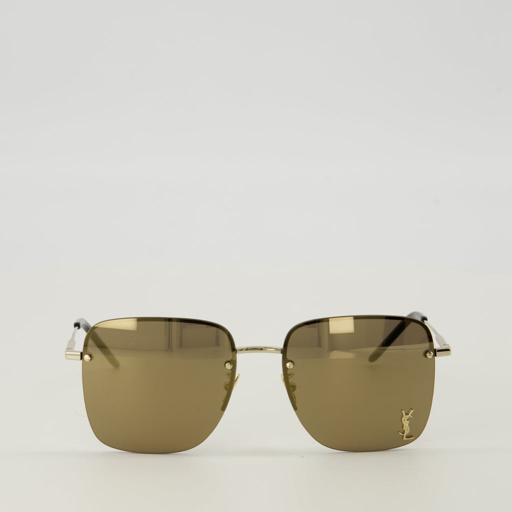 Image of SL312 M Gold Sunglasses by Saint Laurent for Unisex - Season Spring-Summer 2026 - Front View