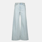 denim jeans, high-waisted jeans, straight cut jeans, five-pocket denim, Khaite jeans