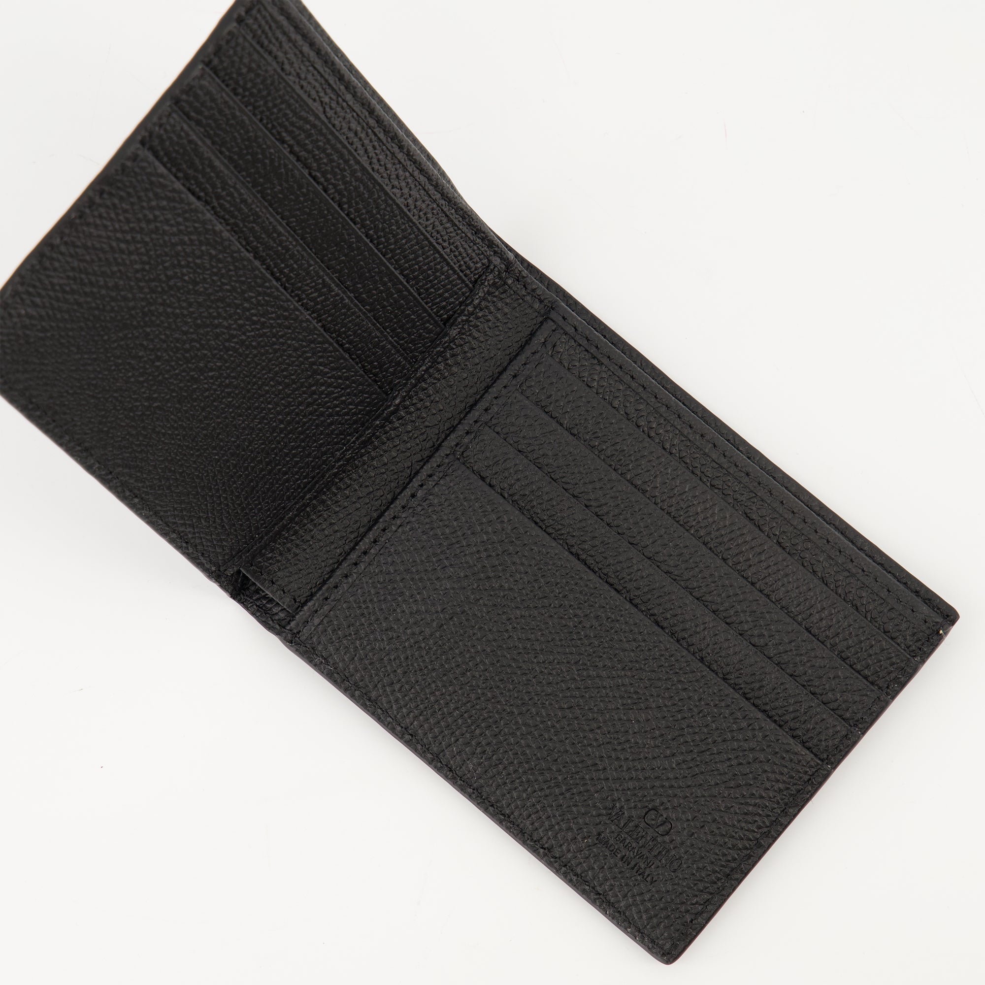 VLogo Card Holder, Valentino Garavani, leather accessories, grained leather wallet, luxury card holder