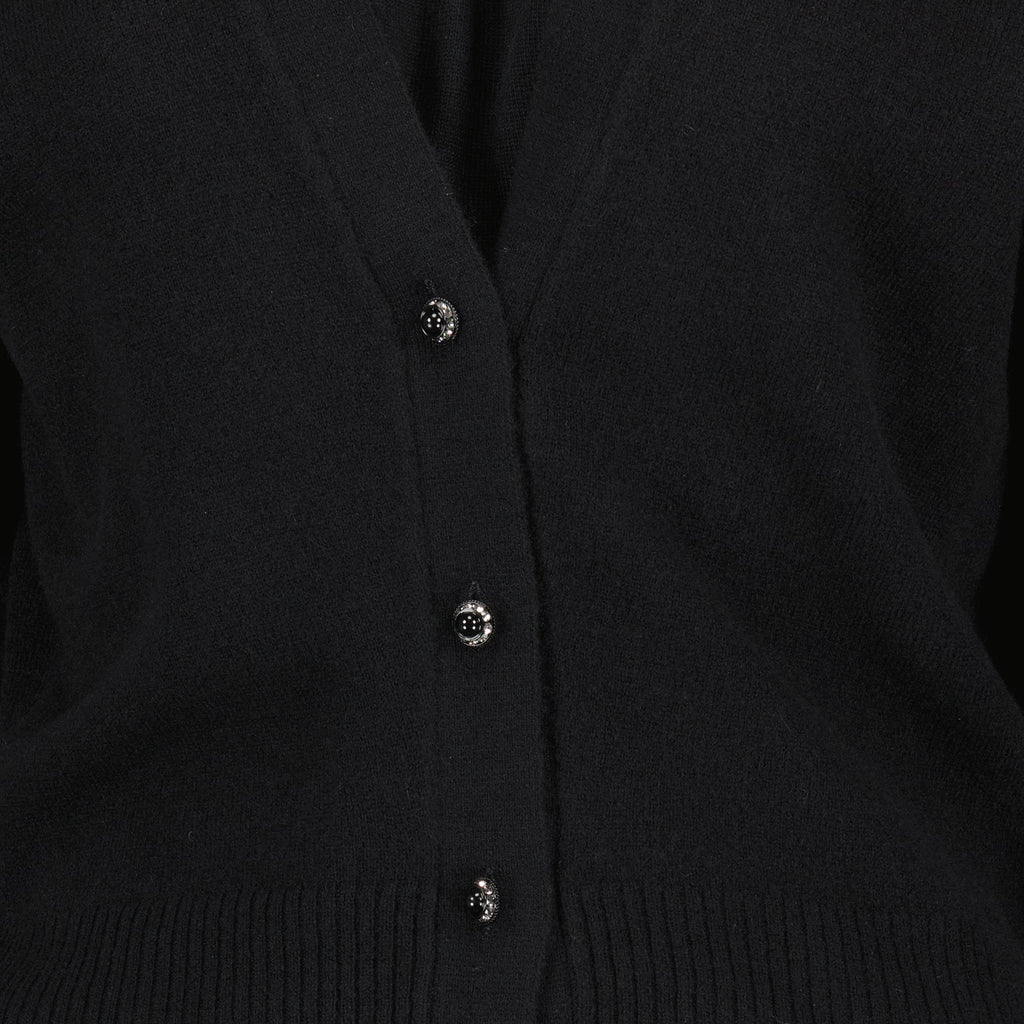 black wool sweater, Rabanne, Autumn-Winter 2025, women's sweater, cashmere blend