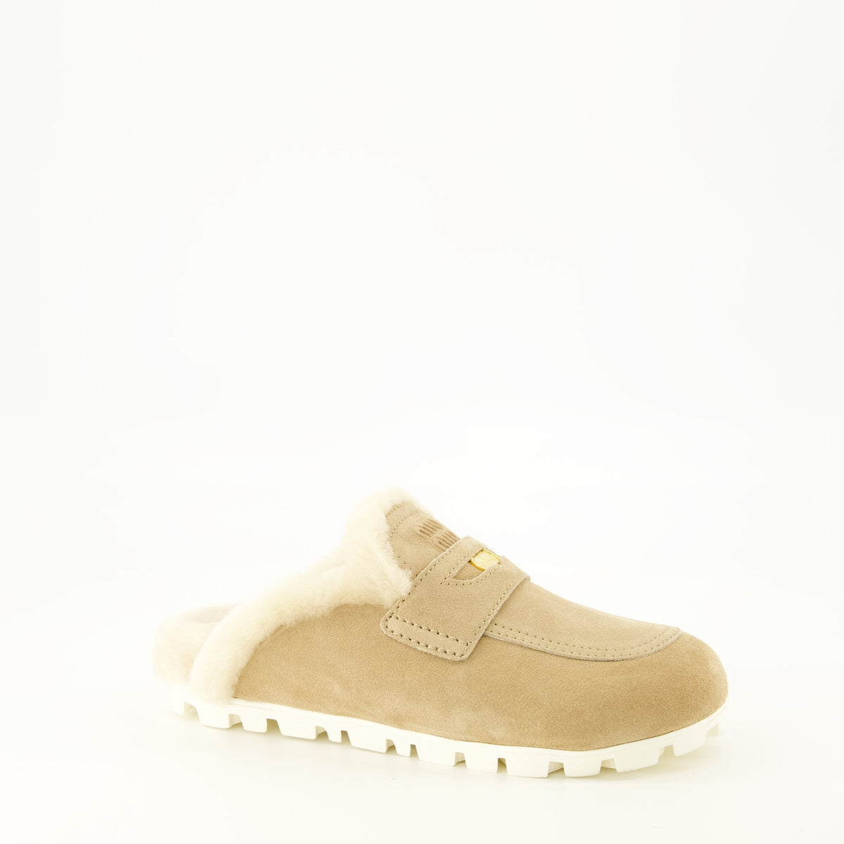Beige Fell-Mules