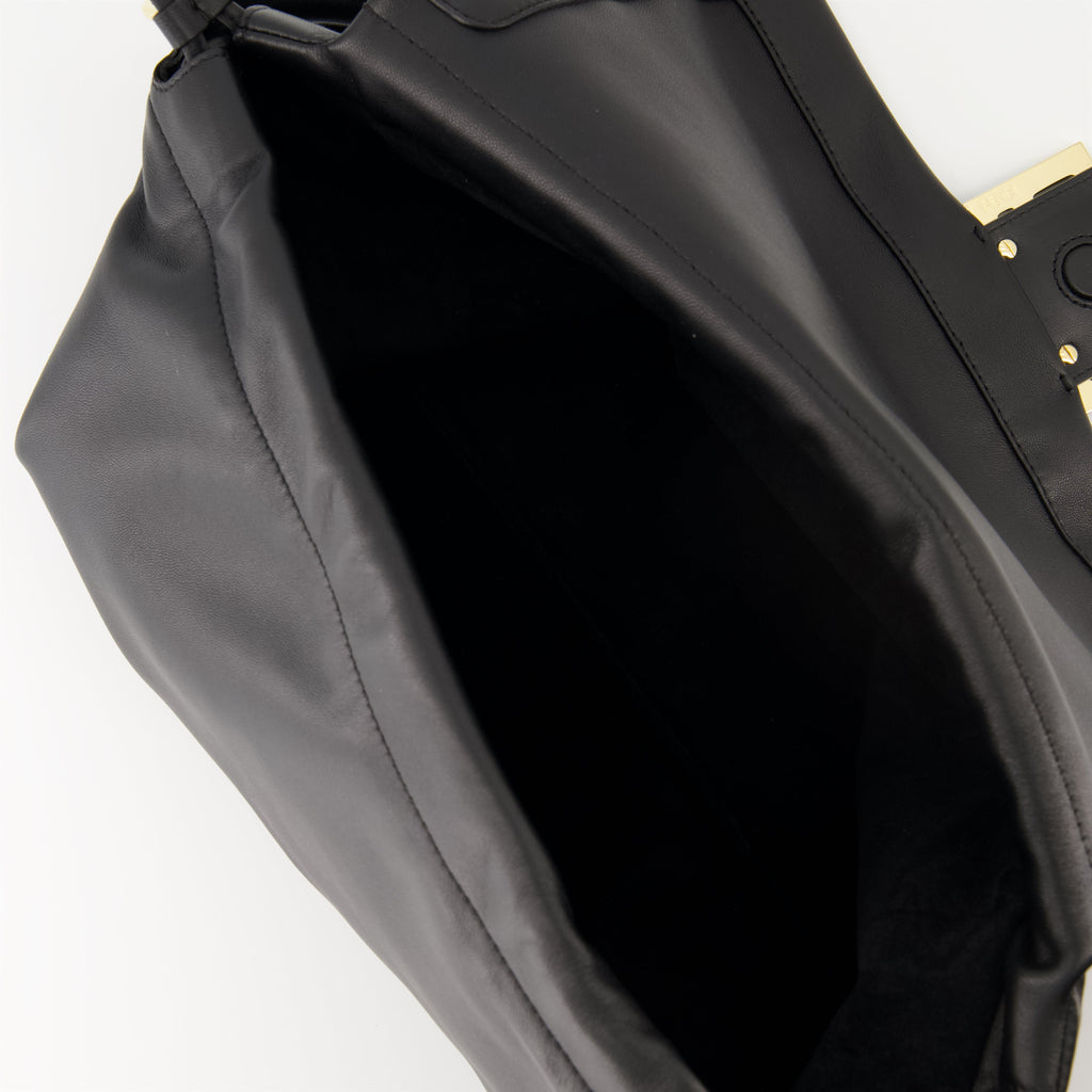 Fendi Mamma Baguette, luxury handbag, nappa leather bag, suede interior, designer accessories