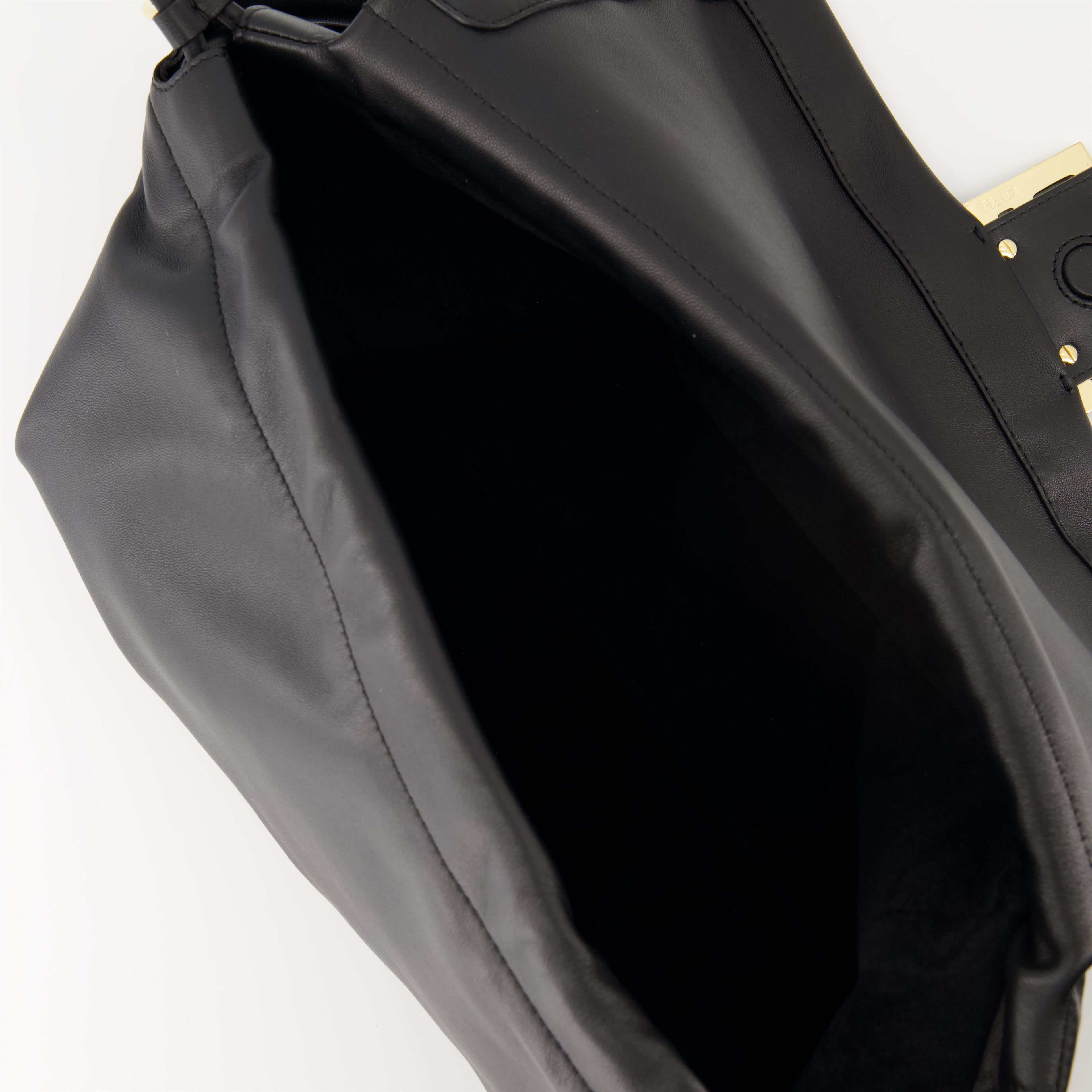 Fendi Mamma Baguette, luxury handbag, nappa leather bag, suede interior, designer accessories