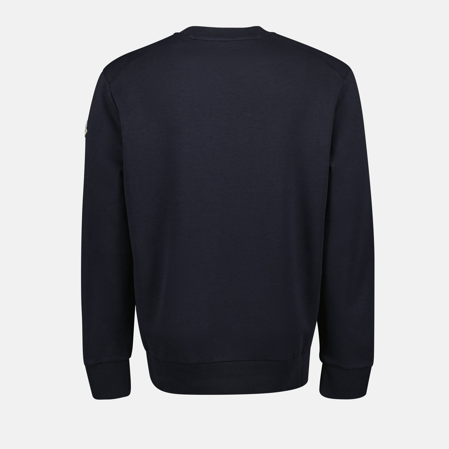 Moncler sweatshirt, navy sweatshirt, printed sweatshirt, autumn collection, cotton luxury wear