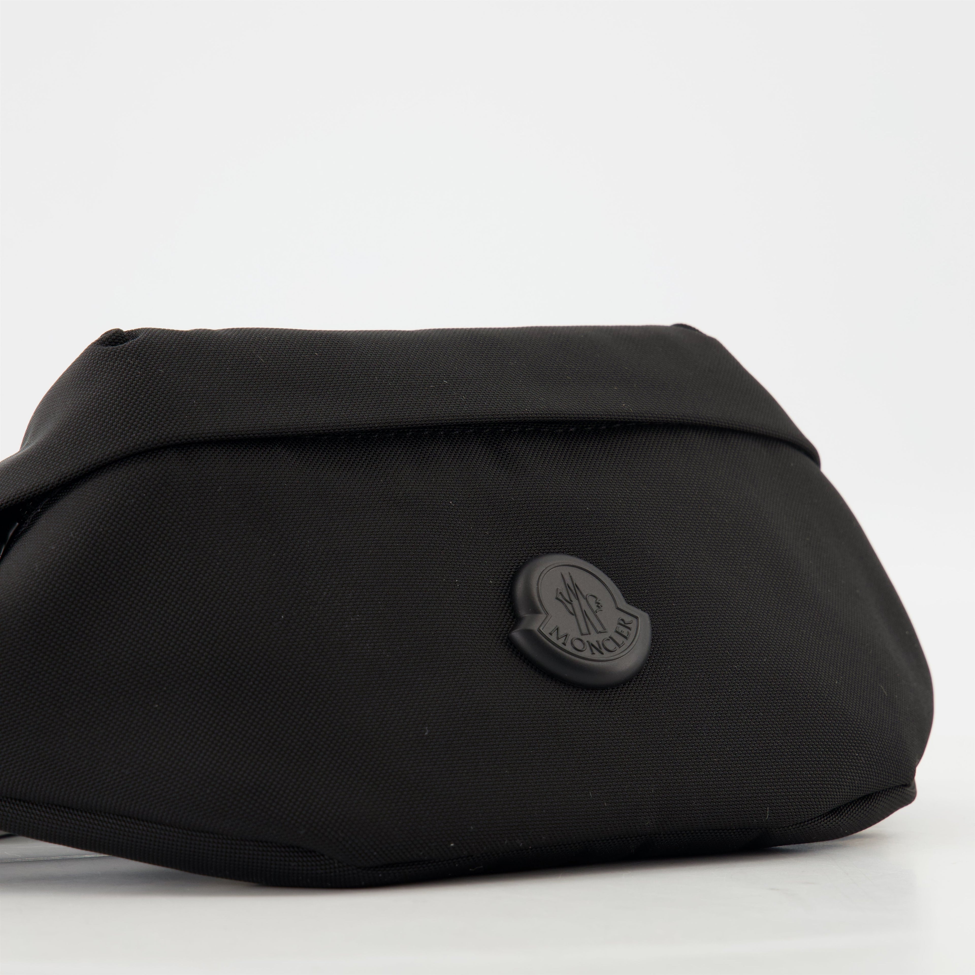 Moncler Durance bag, black waist bag, men's accessories, nylon waist bag, stylish travel pouch