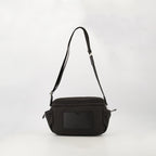 messenger bag, AMI Paris, black nylon bag, unisex bag, everyday accessory