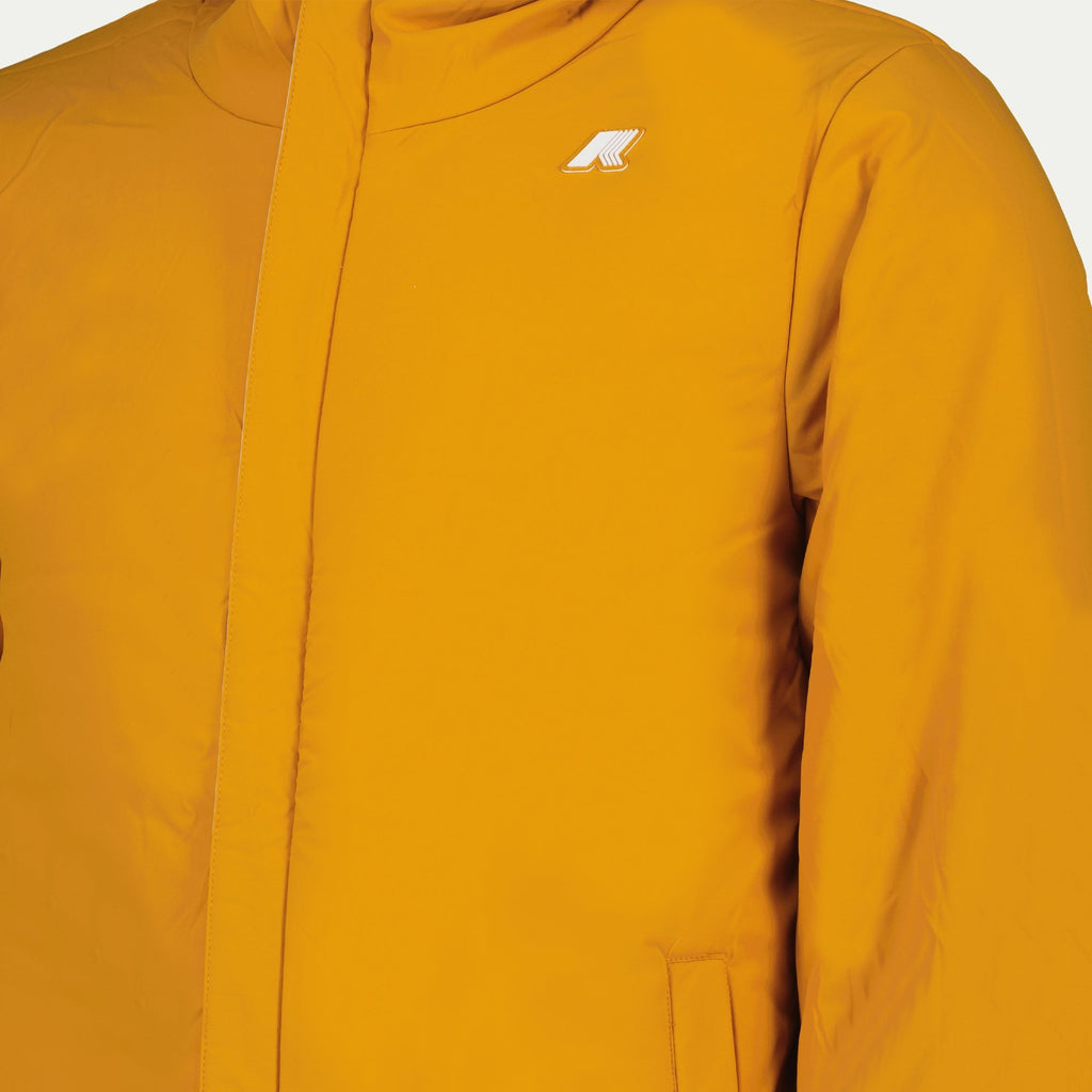 K-Way의 남성용 리버시블 베이지-오렌지 퍼퍼 재킷 이미지 - 계절 2024 가을-겨울 - 상세 보기 6