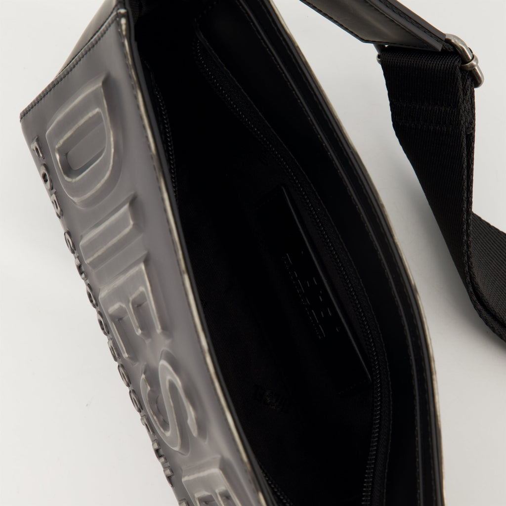 Diesel camera bag, black camera bag, unisex accessories, designer bags, brushed polyurethane bag