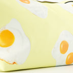 hobo bag, Moschino accessories, egg print bag, yellow leather bag, stylish handbags