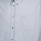 oversized shirt, AMI Paris, organic cotton clothing, unisex fashion, grey shirt