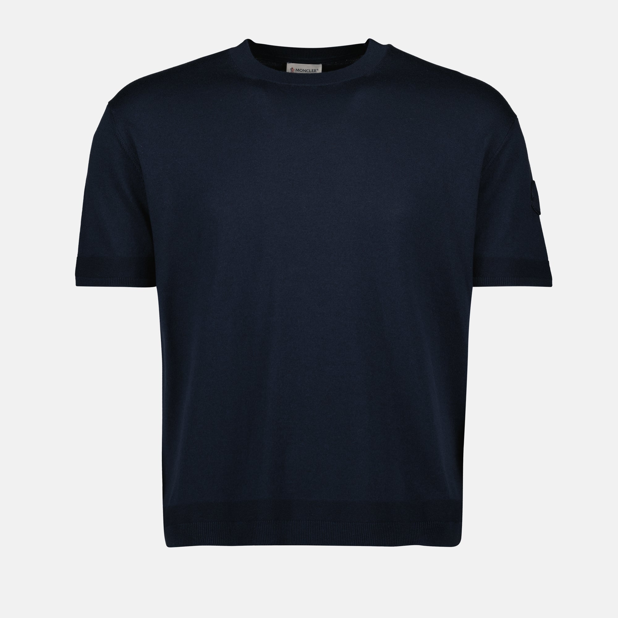 Short Sleeve Navy Blue Sweater