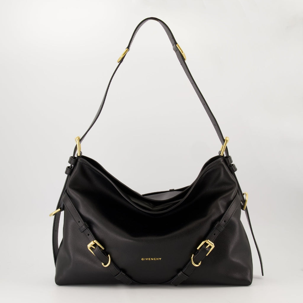 Image of Le Sac Voyou Medium Noir by Givenchy for Women - Season Autumn-Winter 2025 - Front View