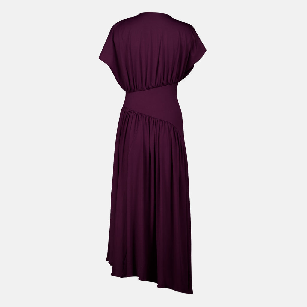 Robe longue asymétrique en viscose