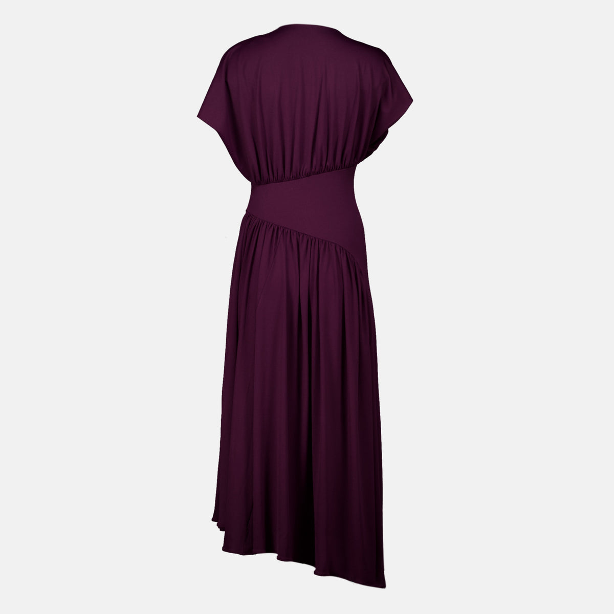 Robe longue asymétrique en viscose