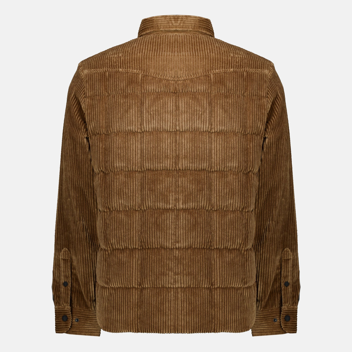 Braunes Cord-Overshirt mit Daunenfüllung