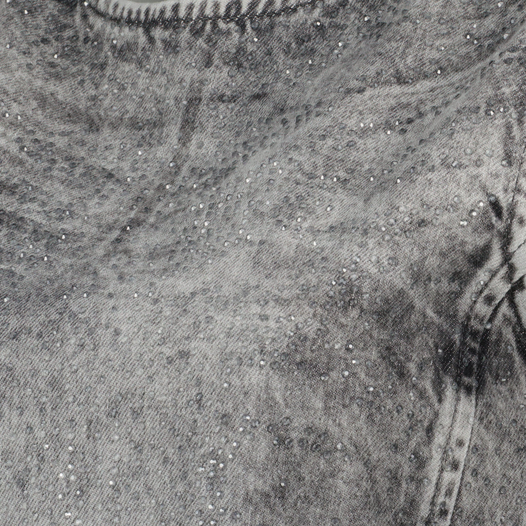 Denim top, Strass embellishment, Diesel collection, Spring-Summer 2025, Cropped design