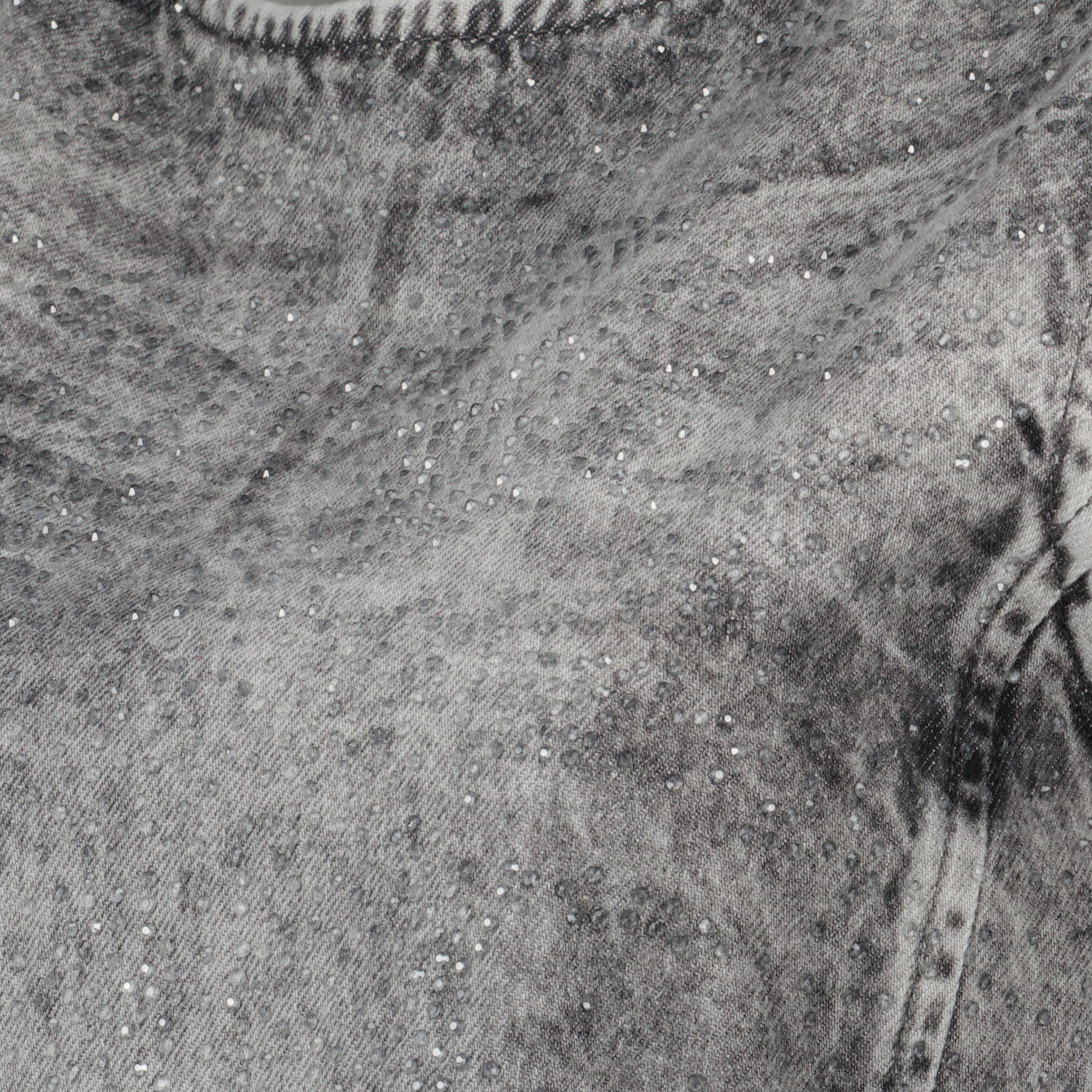 Denim top, Strass embellishment, Diesel collection, Spring-Summer 2025, Cropped design