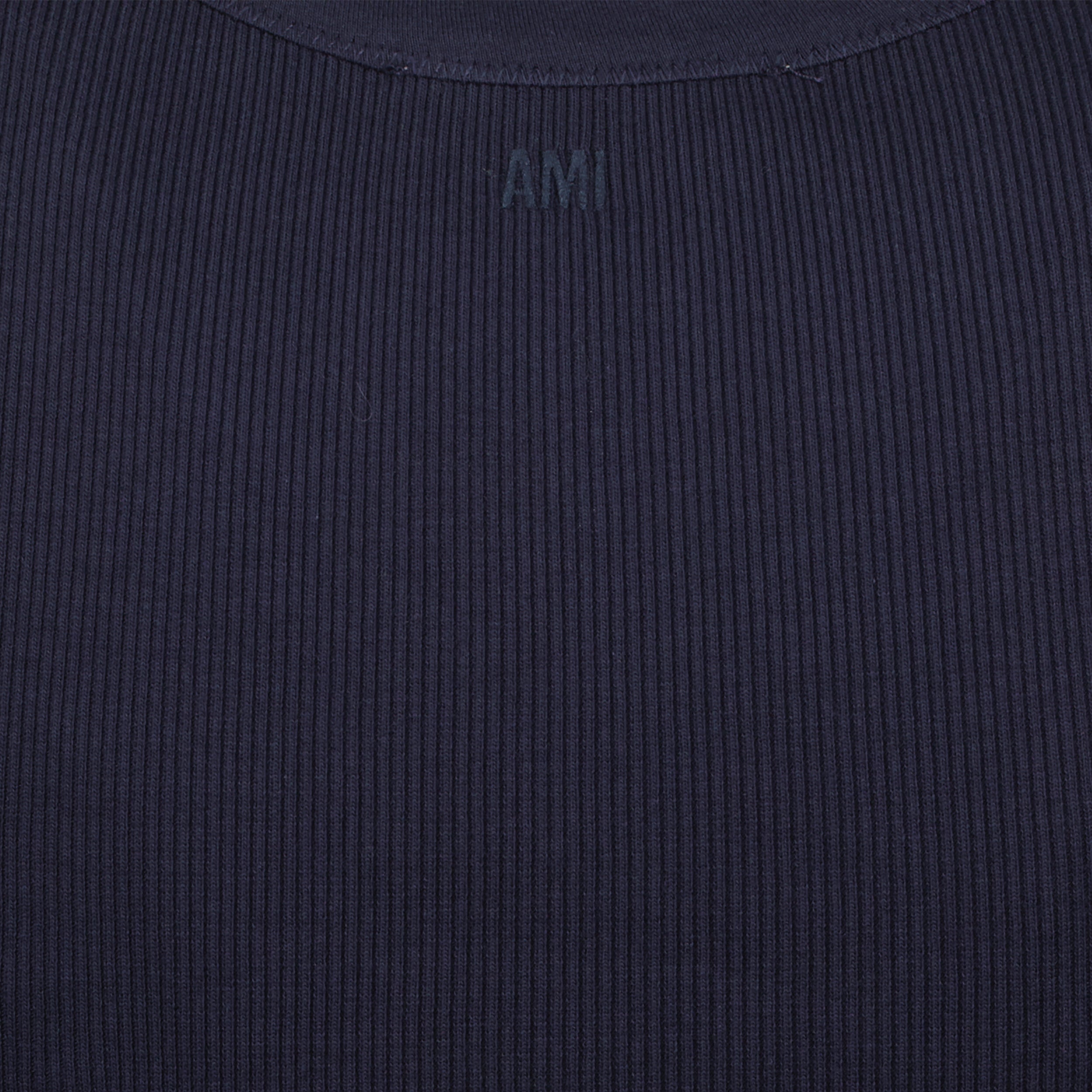 navy tank top, ribbed top, cotton tank, heart logo, casual wear