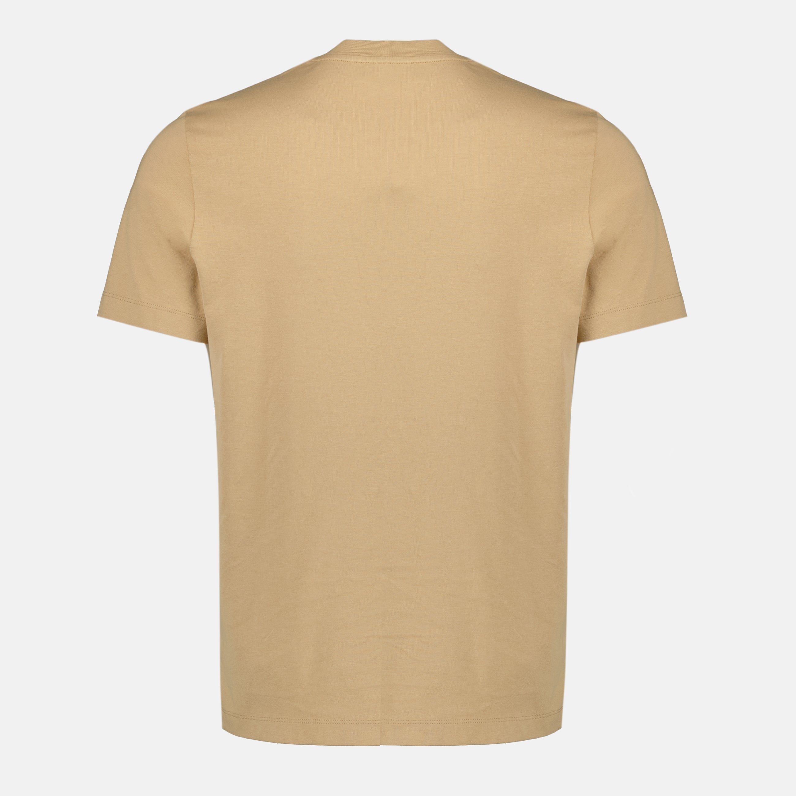 Image du T-shirt logo beige de Moncler pour hommes - Saison Printemps-Été 2026 - Vue de dos