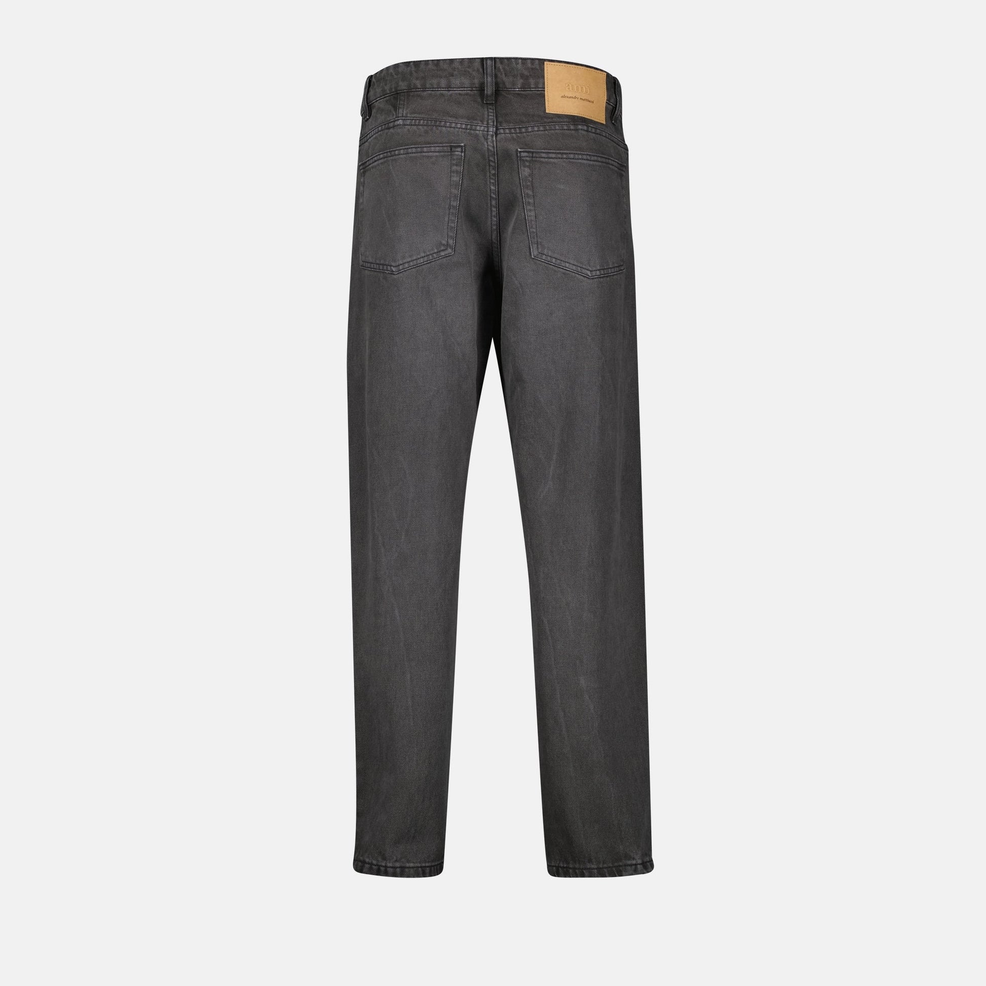 tapered jeans, cotton twill, five-pocket design, AMI Paris, carrot cut