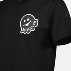Black T-shirt, Moncler logo tee, Ghost logo, Casual wear, Cotton t-shirt