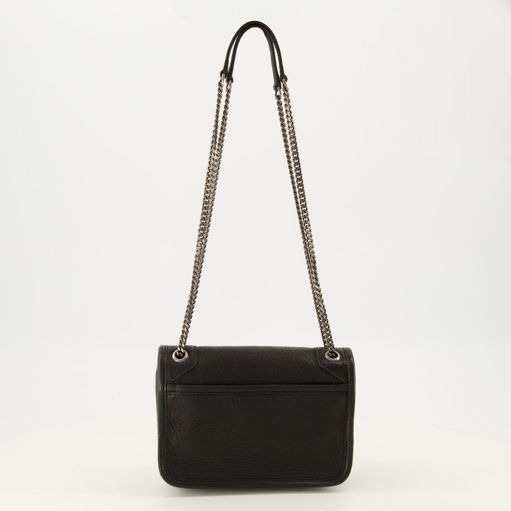 Niki Mini Tasche aus schwarzem Leder