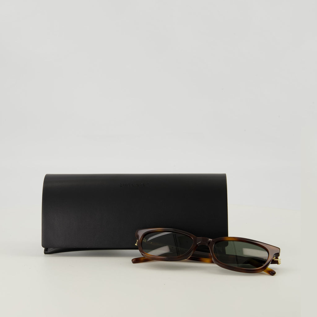 Image of M160 Brown Sunglasses by Saint Laurent for Women - Season Spring-Summer 2026 - Detail View 2