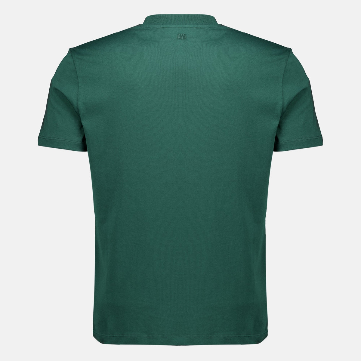 Camiseta verde de algodón con logotipo bordado