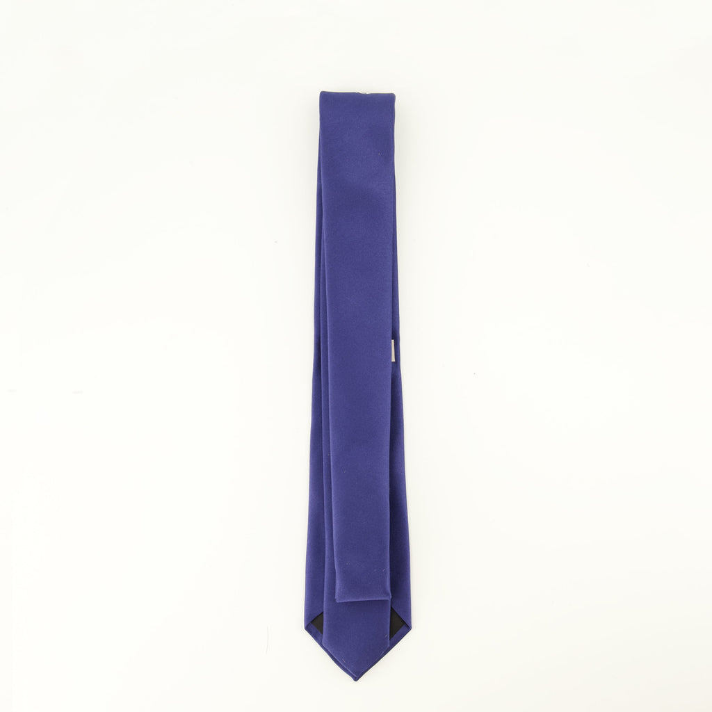 Corbata de seda azul