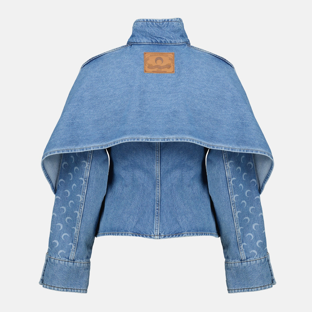 Moon Denim Jacket, Marine Serre, designer jacket, denim outerwear, fashion statement