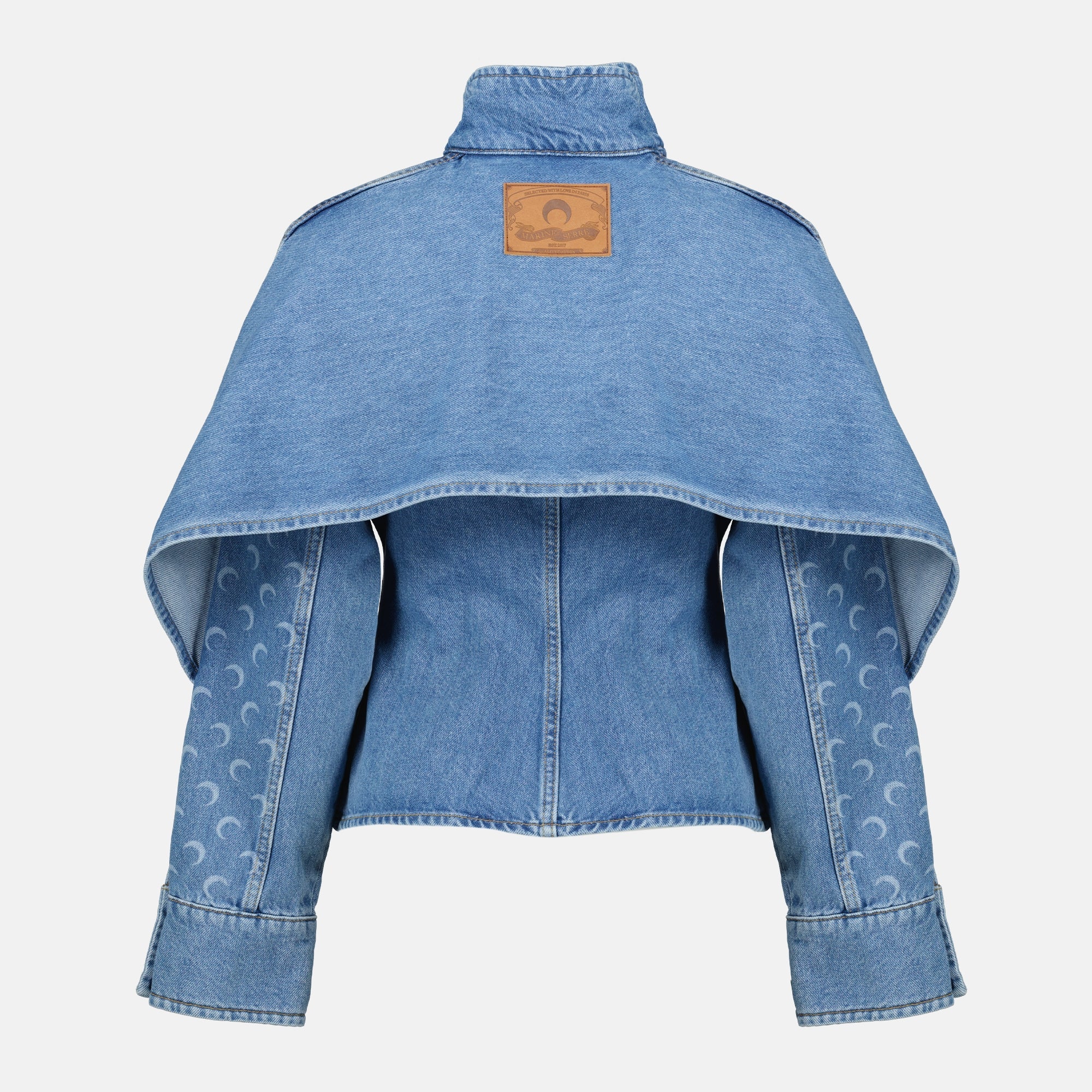 Moon Denim Jacket, Marine Serre, designer jacket, denim outerwear, fashion statement