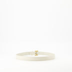 Image de la ceinture Cassandre blanche par Saint Laurent pour les femmes - Saison Printemps-Été 2025 - Vue de dos