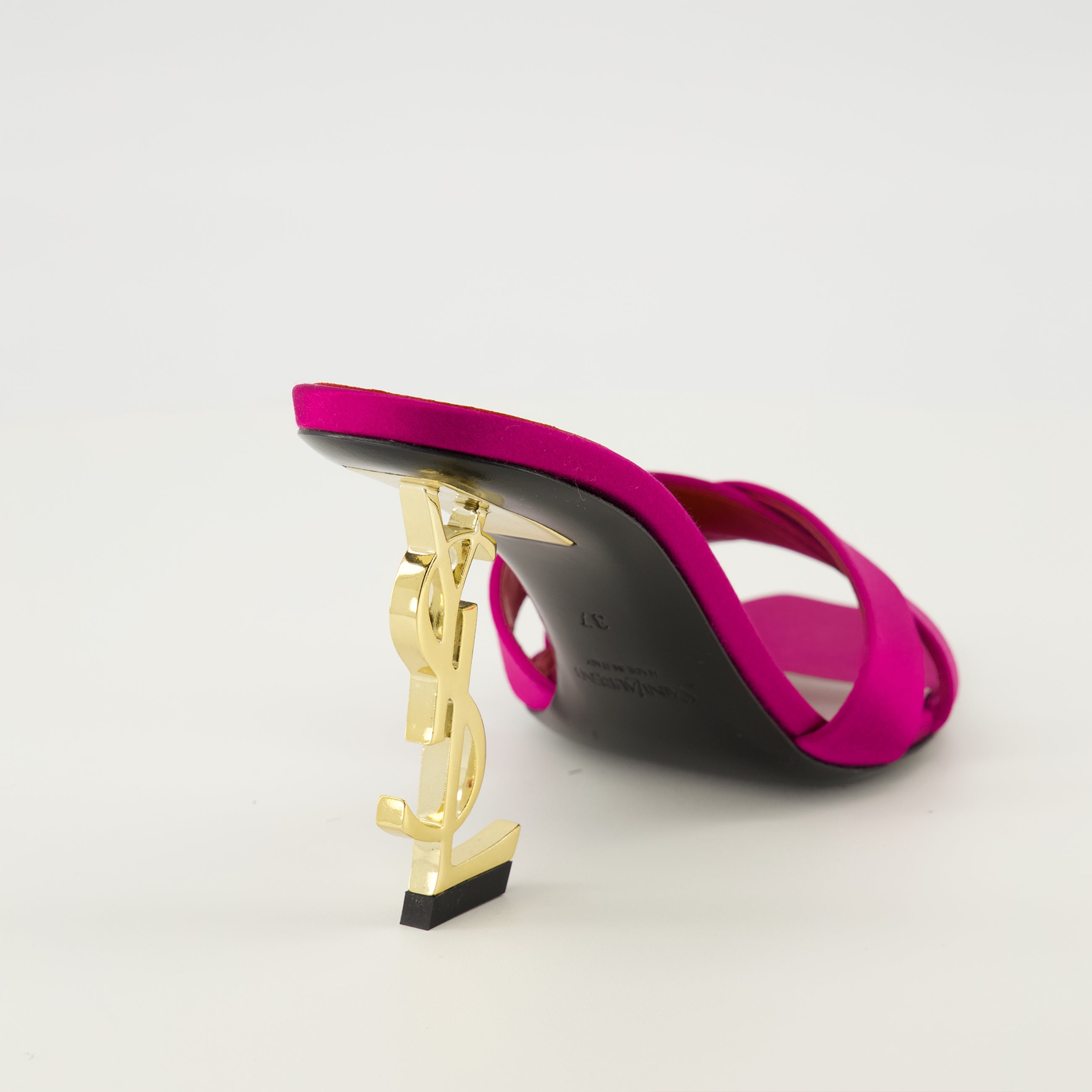 Image of Opyum Heeled Mules by Saint Laurent for Women - Season Spring-Summer 2026 - Back View