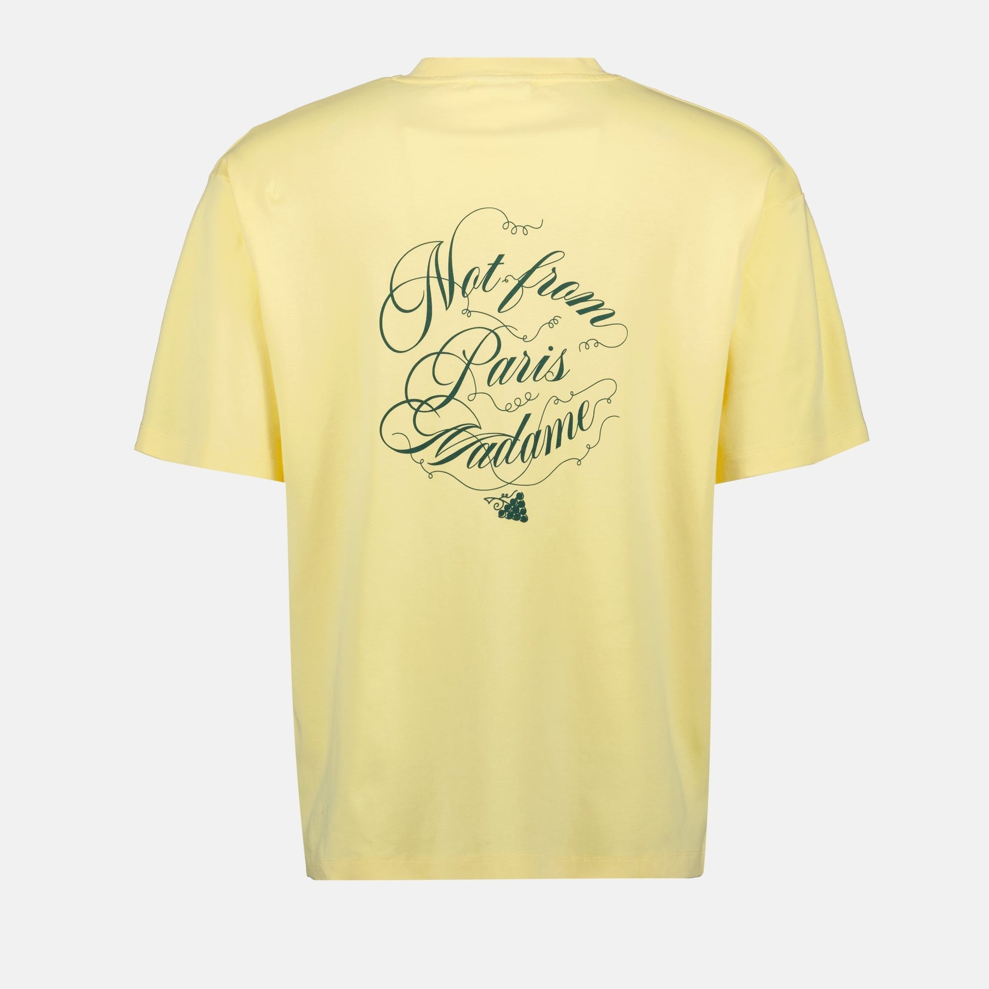 yellow t-shirt, Drole De Monsieur, cotton t-shirt, logo print, Spring-Summer collection