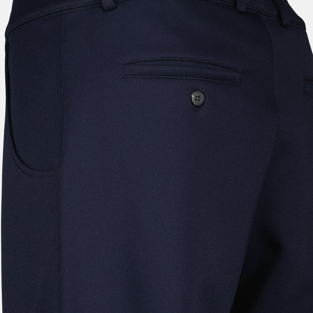 Navy trousers, Prada pants, Men's fashion, Straight cut trousers, Nylon pants