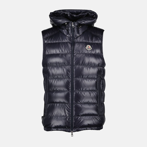 Navy Blue Sleeveless Puffer Jacket