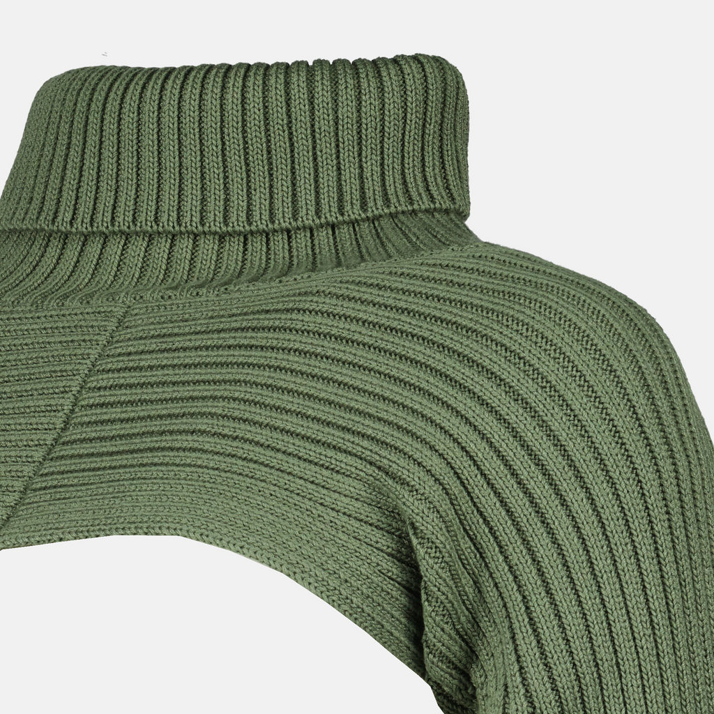 crop sweater, khaki green sweater, Iro Assina sweater, organic cotton sweater, women's fashion