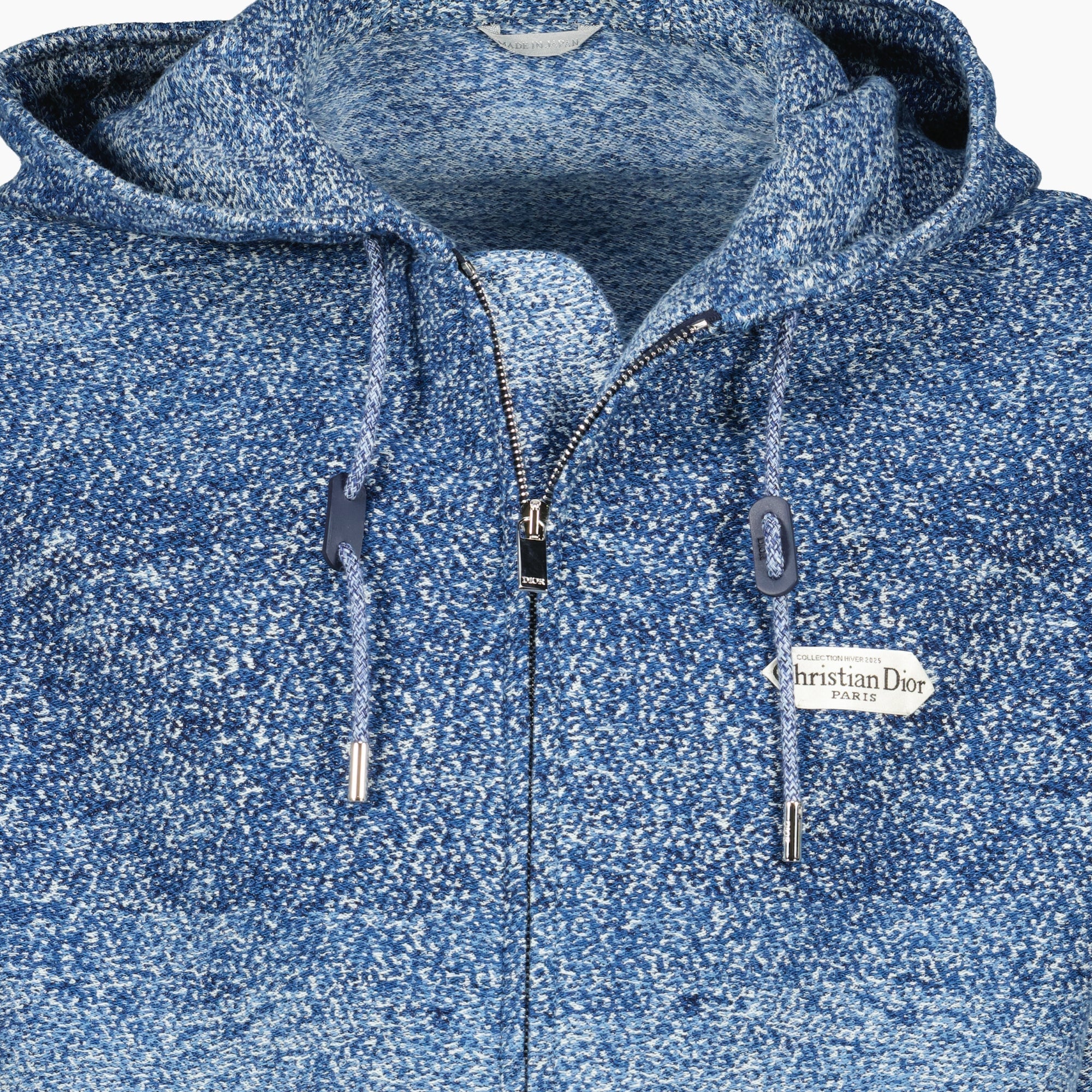 Dior hooded jacket, blue jacket men, jacquard outerwear, Autumn-Winter 2025 collection, stylish jackets