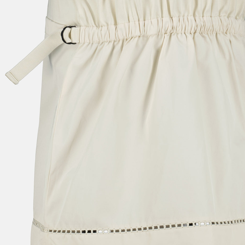 Imagen de un vestido de algodón beige de Moncler para mujeres - Temporada Primavera-Verano 2026 - Vista de detalle 1