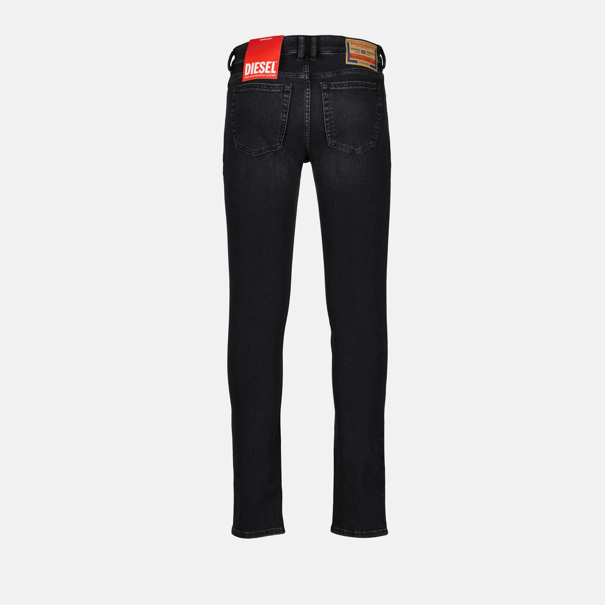 Diesel jeans, slim fit denim, black denim, five-pocket jeans, Jean Sleenker