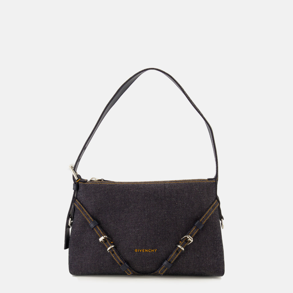 Bilde av Voyou Mini Denim Bag av Givenchy for kvinner - Sesong Høst-Vinter 2025 - Frontvisning