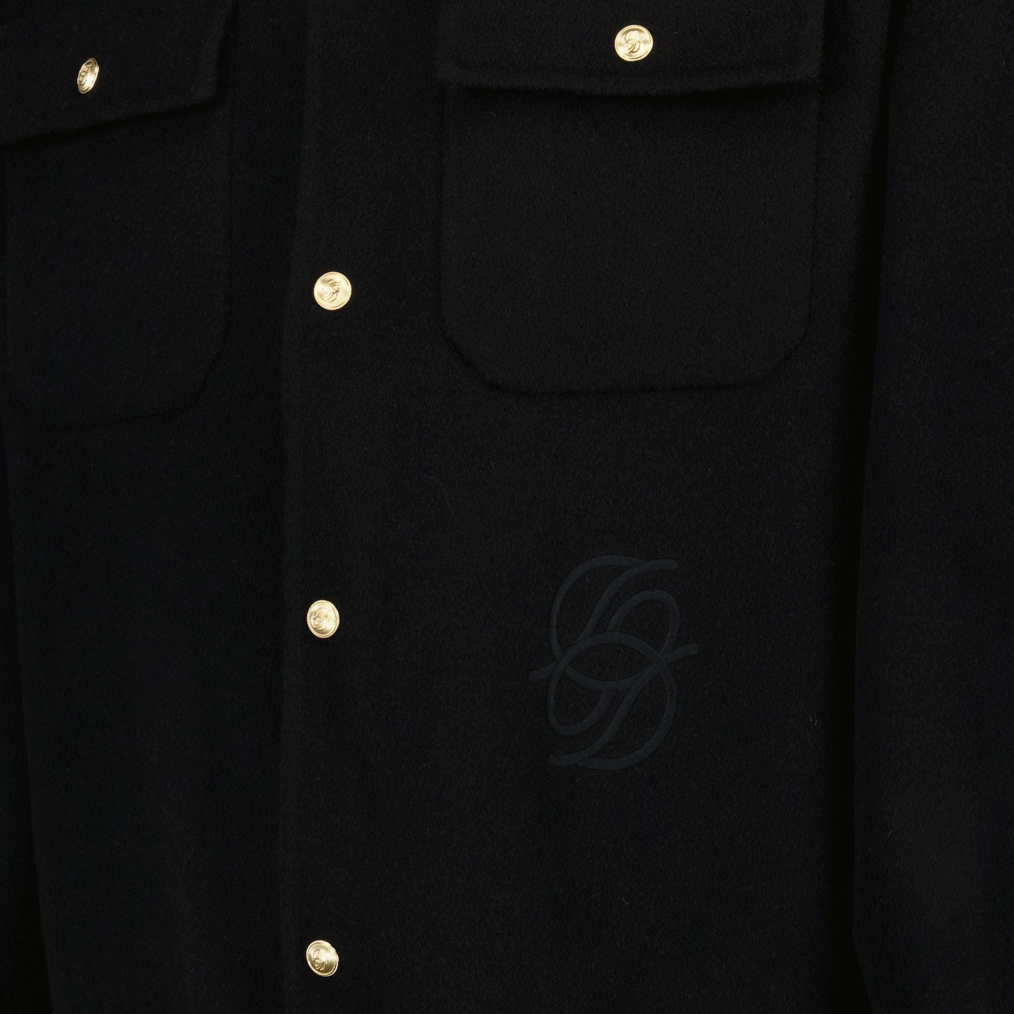 wool shirt jacket, Drôle De Monsieur, black jacket, Autumn-Winter collection, men's outerwear