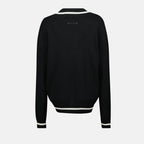 Image of Black and White Knit Sweater by Mm6 for Women - Season Spring-Summer 2025 - Product detail view 1