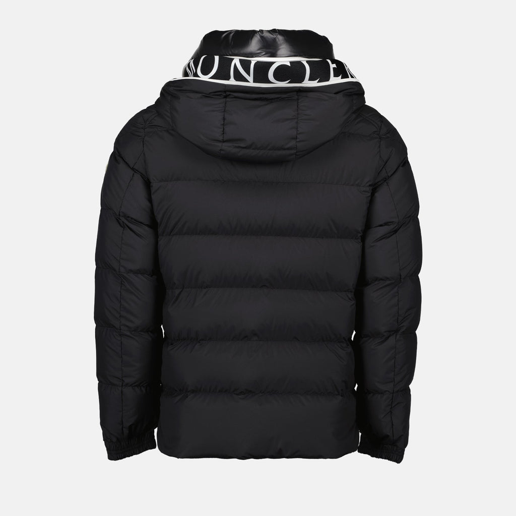 Moncler jacket, black quilted jacket, premium outerwear, men's autumn fashion, nylon jacket
