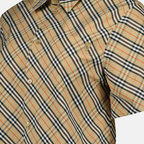 Imagen de camisa de cuadros corta de Burberry para mujeres - Temporada Primavera-Verano 2025 - Detalle 5