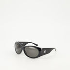 black sunglasses, Courrèges Hybrid 01, luxury eyewear, Autumn-Winter 2024, acetate sunglasses